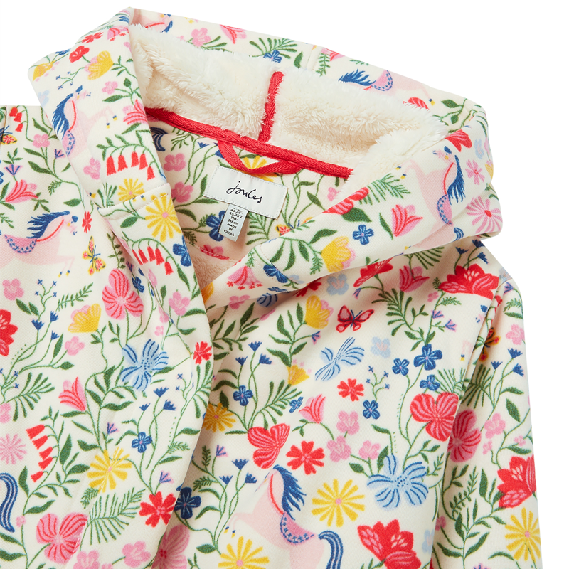 Joules Starlight Girl's Dressing Gown - Horse Folk Floral-2